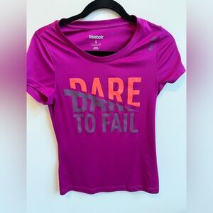 Reebok purple Dare to Fail t-shirt sportwear
